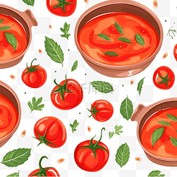 无缝模式与墨西哥番茄汤