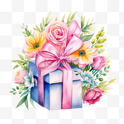 水彩花卉画礼盒
