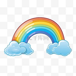 蓝色线性光图片_彩虹與雲