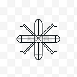 十字形符号的标志插图 向量