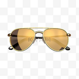 金色太阳镜眼镜