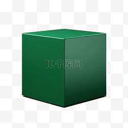 3d方形平台图片_深绿色方形讲台立方体讲台