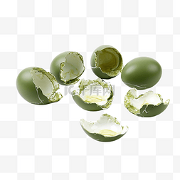 绿色破碎的鸡蛋