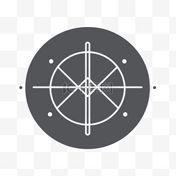 vc衍生物图片_指南针在圆中间的线条设计 向量