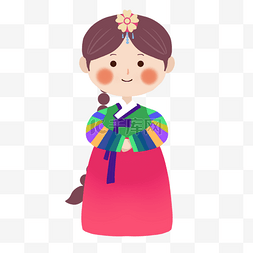 衣服红色图片_韩国新年祝贺女孩衣服