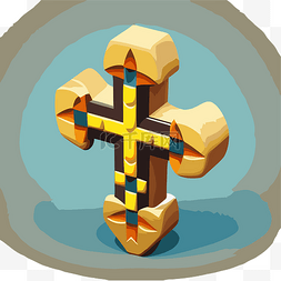 砖块素材图片_木十字架 向量