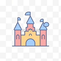 背景图城堡图片_城堡风格背景图标图矢量概念图
