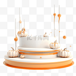 万圣节主题中抽象橙色和白色组合