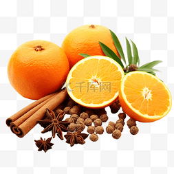 橙汁和橙子图片_橙子和圣诞香料