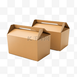 塑料盒子卡通图片_3d 渲染两个隔离的食品盒