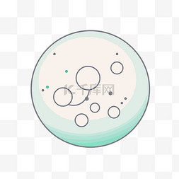 绿色蓝色气泡位于白色背景的圆圈
