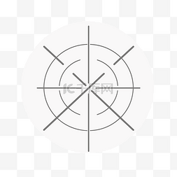 icon设计网格线图片_带有指南针的箭头的网格线样式轮
