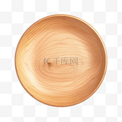 棕色碗图片_隔离的空圆形木盘或碗
