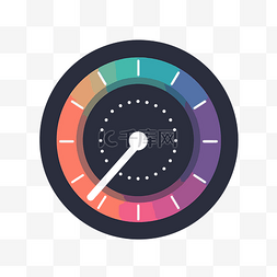 用户中心图标图片_颜色的车速表图标，箭头指向中心