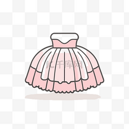短裙粉色图片_一个设计得像粉红色裙子的图标 