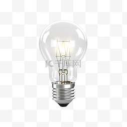 灯泡思考图片_插图 3D 灯泡或概念想法