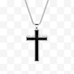 耶稣祈祷图片_简约风格的十字项链插图