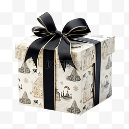 x mas 礼物用带有圣诞图案的纸包裹