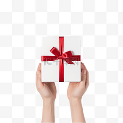白色新年快乐派对图片_白色礼品盒和红丝带圣诞节和新年