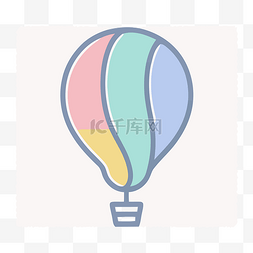 氣球背景图片_熱氣球圖標 向量