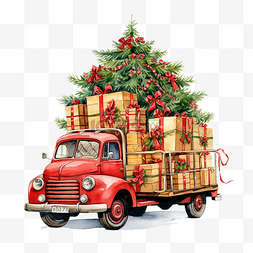 森林派对图片_圣诞快乐树运输商在圣诞节晚上为