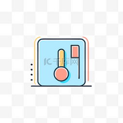 温度计的图标 向量