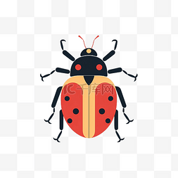 恶意软件图片_最小风格的 bug 插图