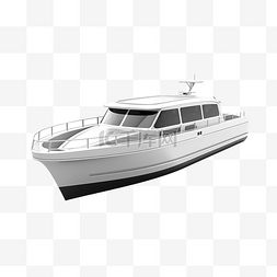 海洋上的船图片_3d 渲染旅行船 3d 渲染白色背景上
