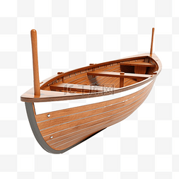 木船diy图片_3d 孤立的木船
