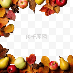 健康饮食的图片_苹果的秋天边框