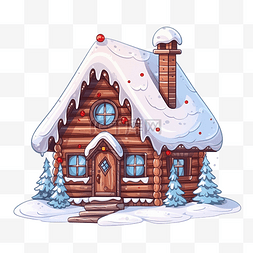 新年装饰新家图片_冬季新年和圣诞节的带屋顶建筑的