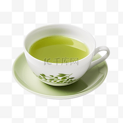 茶葉背景圖图片_一杯綠茶
