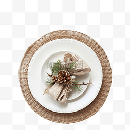 质朴家居图片_生态自然风格的圣诞餐桌布置