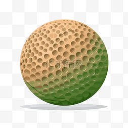 高尔夫球剪贴画 一个彩色高尔夫