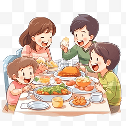 一家人一起图片_圣诞节期间，家庭成员一起享用午