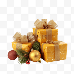 送豪礼图片_美丽明亮的礼物和圣诞装饰