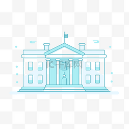 背景描述图片_白宫以平面设计的方式描述 向量
