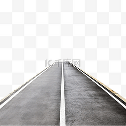运输途径图片_png中的空沥青路两条车道隔离直线