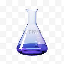 蓝色医疗符号背景图片_化学烧瓶医疗 3d 图