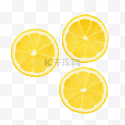 黄色柠檬背景图片_亮黄色柠檬片无缝方形图案