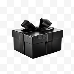 黑色礼品盒 PNG 文件