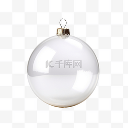 用于圣诞树装饰的透明圣诞球