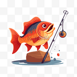 鱼竿卡通图片_釣魚竿 向量