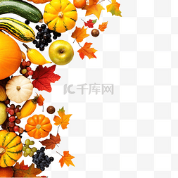 秋季作文感恩节概念很多食物水果