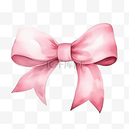 礼物领带图片_水彩丝带粉色