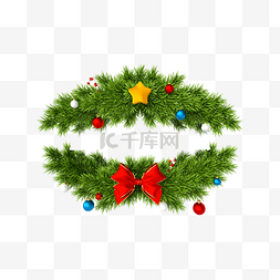 松树和鹤图片_圣诞节日植物装饰