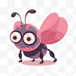 可爱的 bug 剪贴画 可爱的卡通雌性