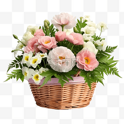 籃子裡的花
