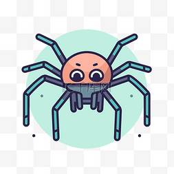 可爱的蜘蛛蜘蛛平面图标数字媒体