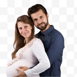 可爱的成年夫妇怀孕了